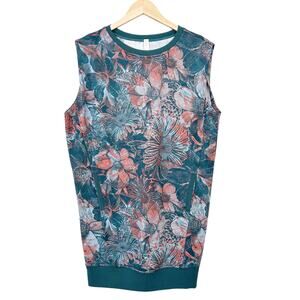 Daily Practice Anthropologie Dory Green Floral Tunic Sz S